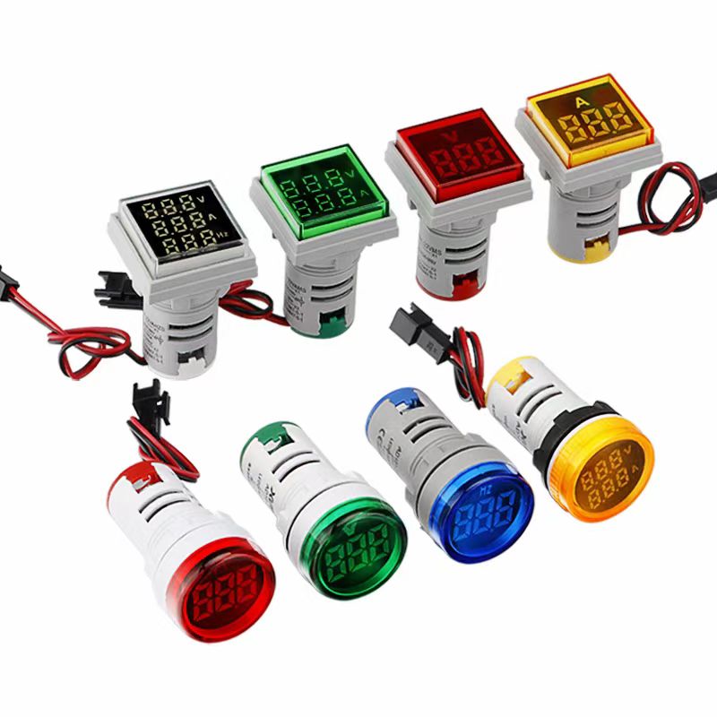 22mm mini voltmeter / Ammeter / Hertz mitirka LED Tilmaanta Tilmaanta Dijital ah