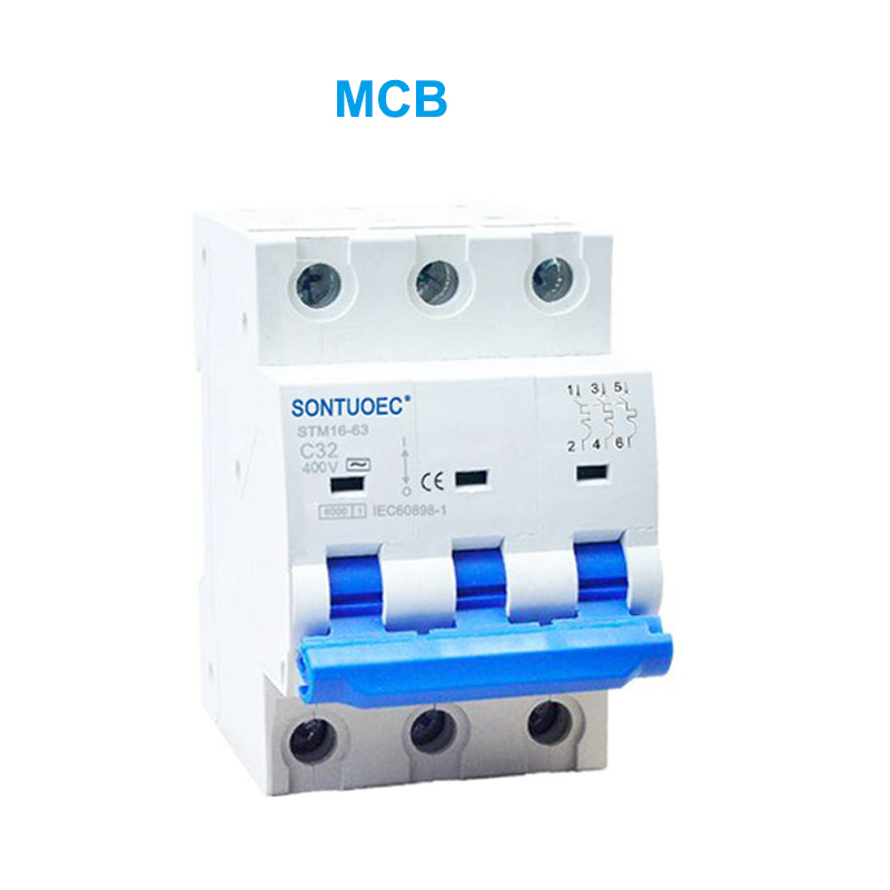 Stm16-63 Xirmooyinka Wareejiyaha ee 6ka 1P 1p 2p 3p 4p 16A / 400V MCB